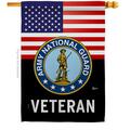 Guarderia 28 x 40 in. US Army National Guard Veteran House Flag w/Armed Forces Dbl-Sided Vertical Flags GU3872989